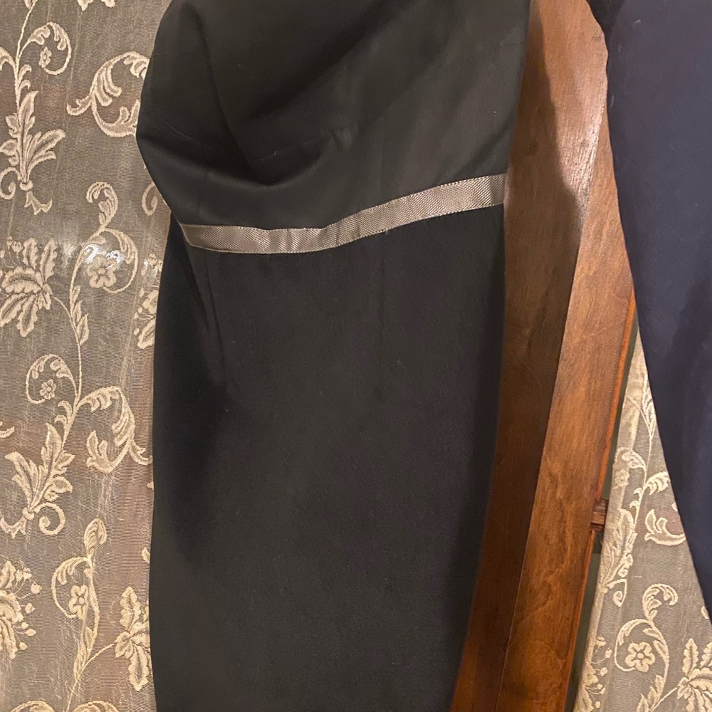 Elegant BCBG Black Dress with Silver Accent